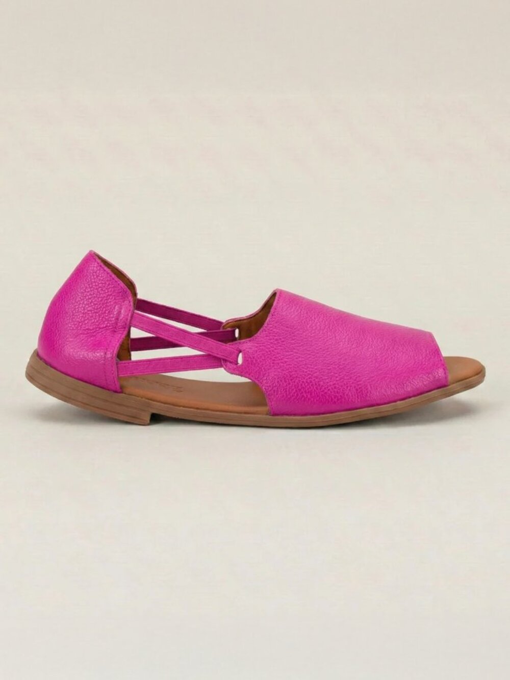 WOMADS Fuchsia Peep Toe Leather Shoe - Size 10 - Picture 3 of 10